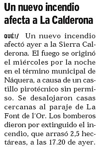 Noticia del diario 06/10/2006. Fuente: Que Diario