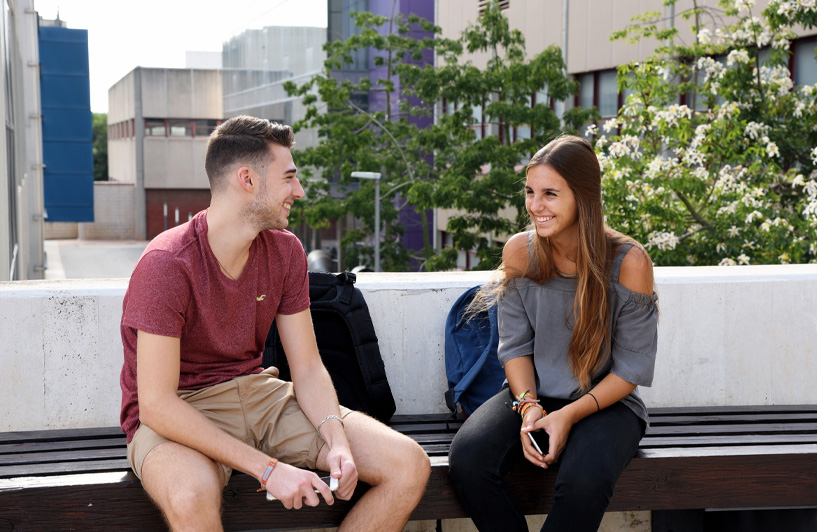 Students smiling