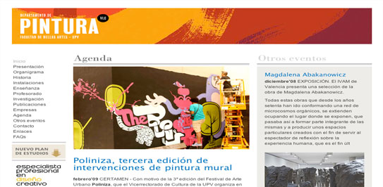 Web del Departamento de Pintura