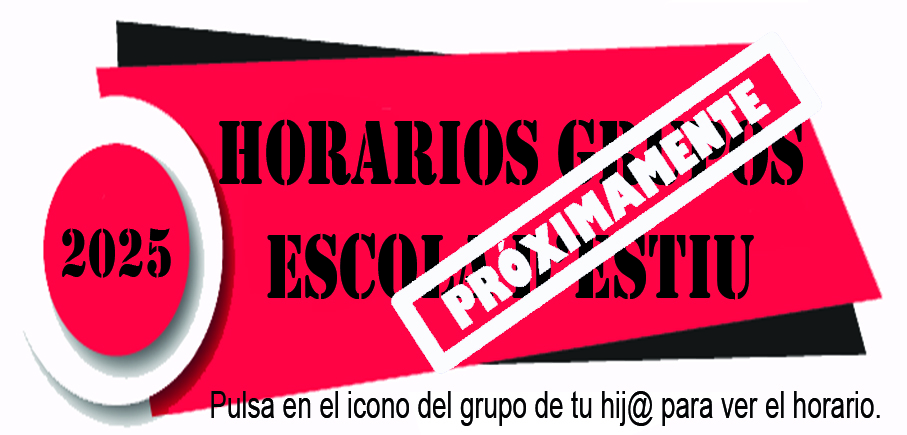 HORARIOS GRUPOS ESCOLA