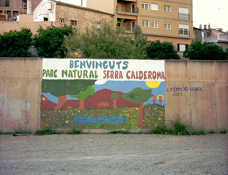Mural de los alumnos del Colegio Publico Emilio Lluch