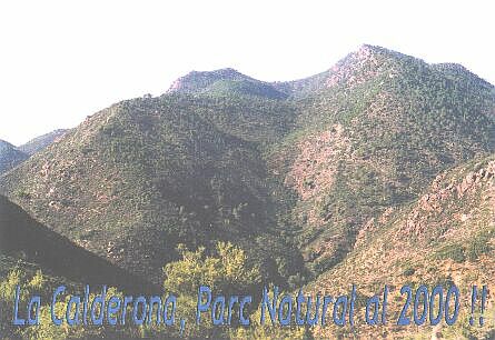 Postal solicitando la proteccion de la Calderona. El Gorgo (907 metros)