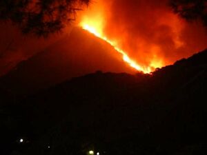 Incendio en el monte de Naquera