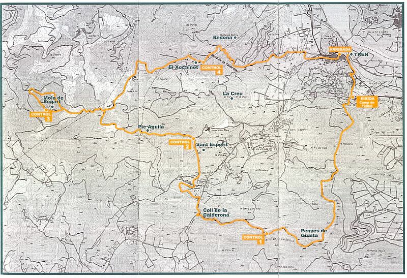 Mapa de la XI marcha por la Sierra Calderona