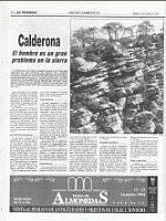 Calderona: el hombre es un gran problema en la Sierra