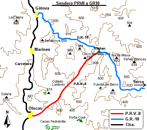Mapa senderos