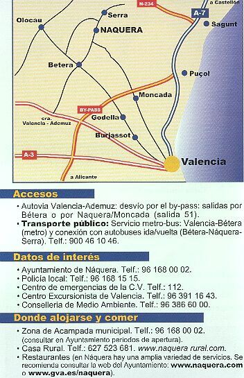 Accesos desde Valencia