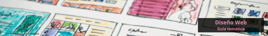 Ilustración con las fases del diseño de una página web