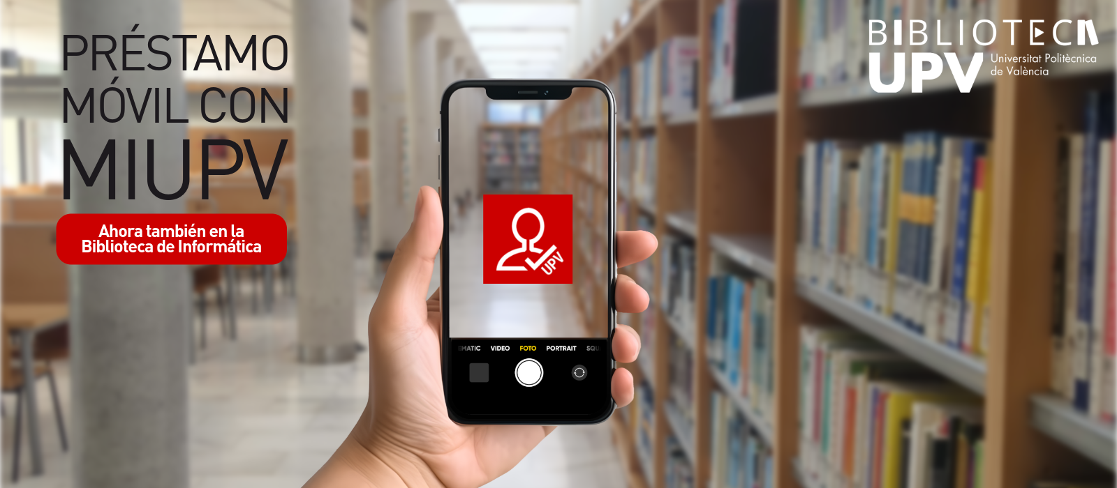 Préstamo móvil en la app MiUPV