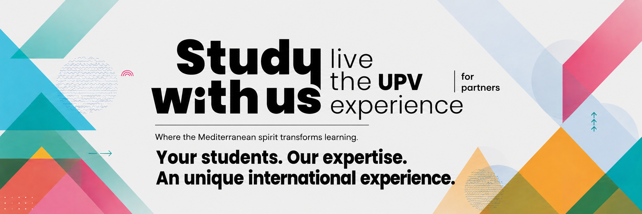 Study with us partners banner