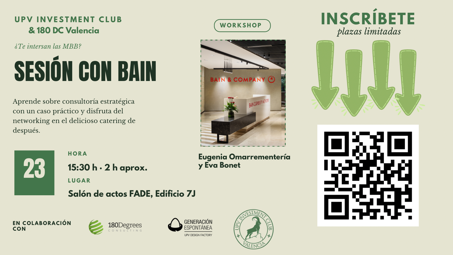 2026/10/23 – Consultoría estratégica con Bain & Company: caso práctico y networking