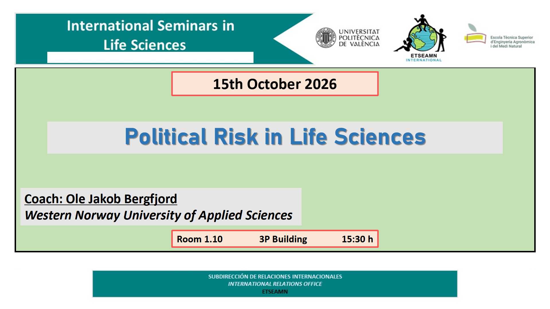 Political risk in life sciences