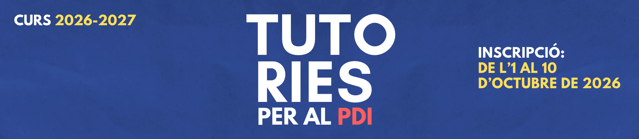Tutories PDI 2026