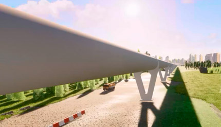 Tubeloop. New tube concept to accelerate hyperloop route construction