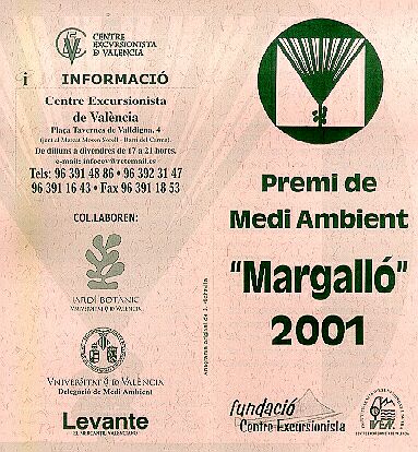 Caratula y logotipo del premio Margallo